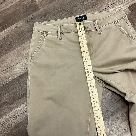 NYDJ Women’s Straight Leg Pants Size 4 In Beige Stretch Full Length Lift Tuck - Picture 3 of 10